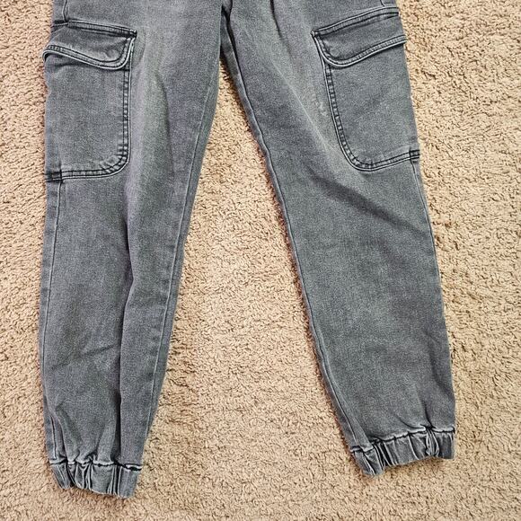 SO Jeans Womens XS Black High Rise Cargo Joggers Denim Stretch Pockets EUC - Picture 3 of 12